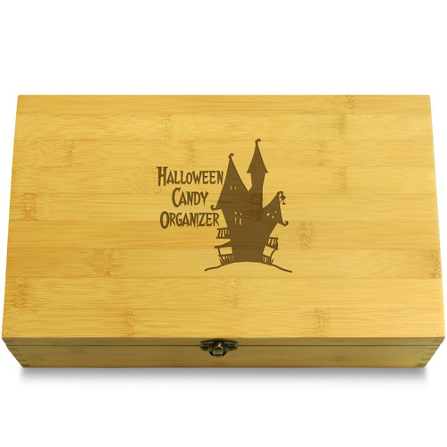 Haunted House Happy Halloween Wooden Box Lid
